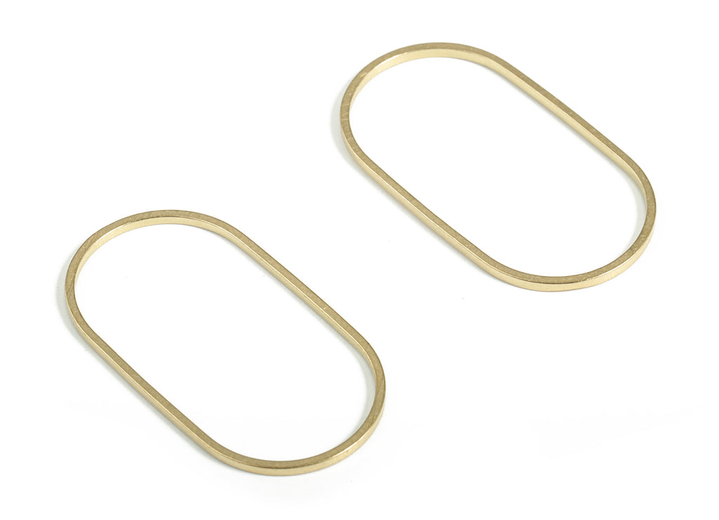 Oval Link Connector - Brass Closed Rink Link - Oval Charm Link - Earring Findings – Jewelry Connector SuPPlies - 28.0x15.0x0.85mm - PP4140 - DOMEDBAZAAR