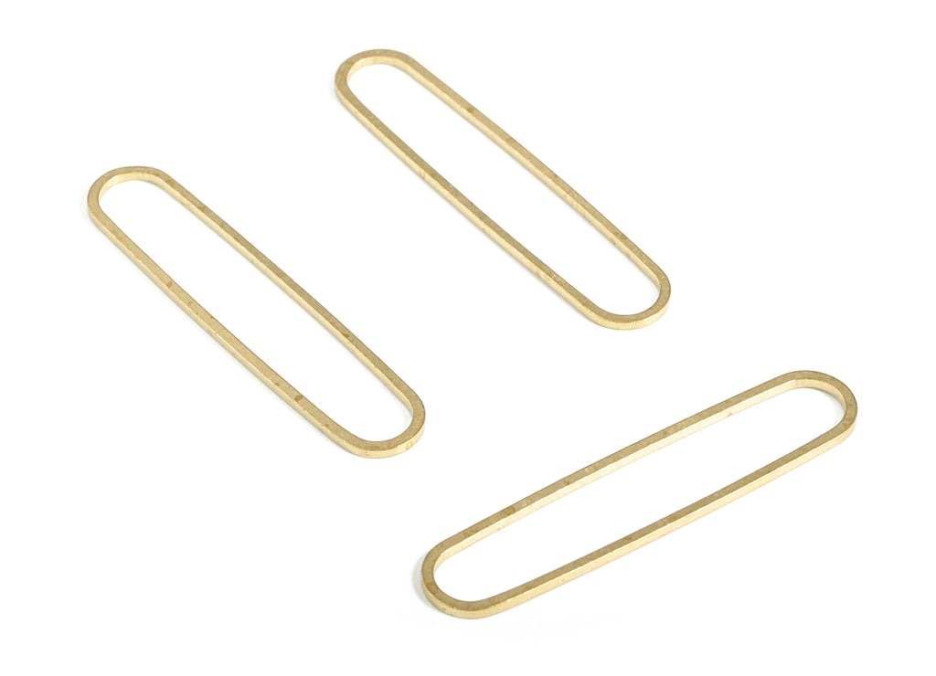 Brass Oval Link Connector - Closed Jewelry Connectors - Closed Ring - Earring Finding - Jewelry Connector SuPPlies - 40.0x9.0x1.0mm - PP4141 - DOMEDBAZAAR