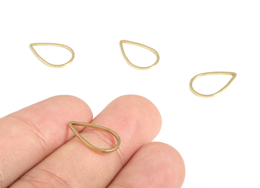 Tear Drop Connector - Raw Brass Drop Pendant - Brass Drop Jewelry Finding - Earring Findings - Jewelry SuPPlies - 16x11.0x0.8mm - PP4143-16 - DOMEDBAZAAR