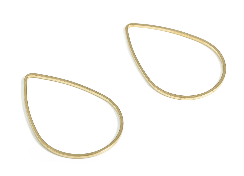 Raw Brass Drop Pendant - Earring Findings - Tear Drop Connector - Brass Drop Jewelry Finding - Jewelry SuPPlies - 32x22.0x0.8mm - PP4143-32 - DOMEDBAZAAR