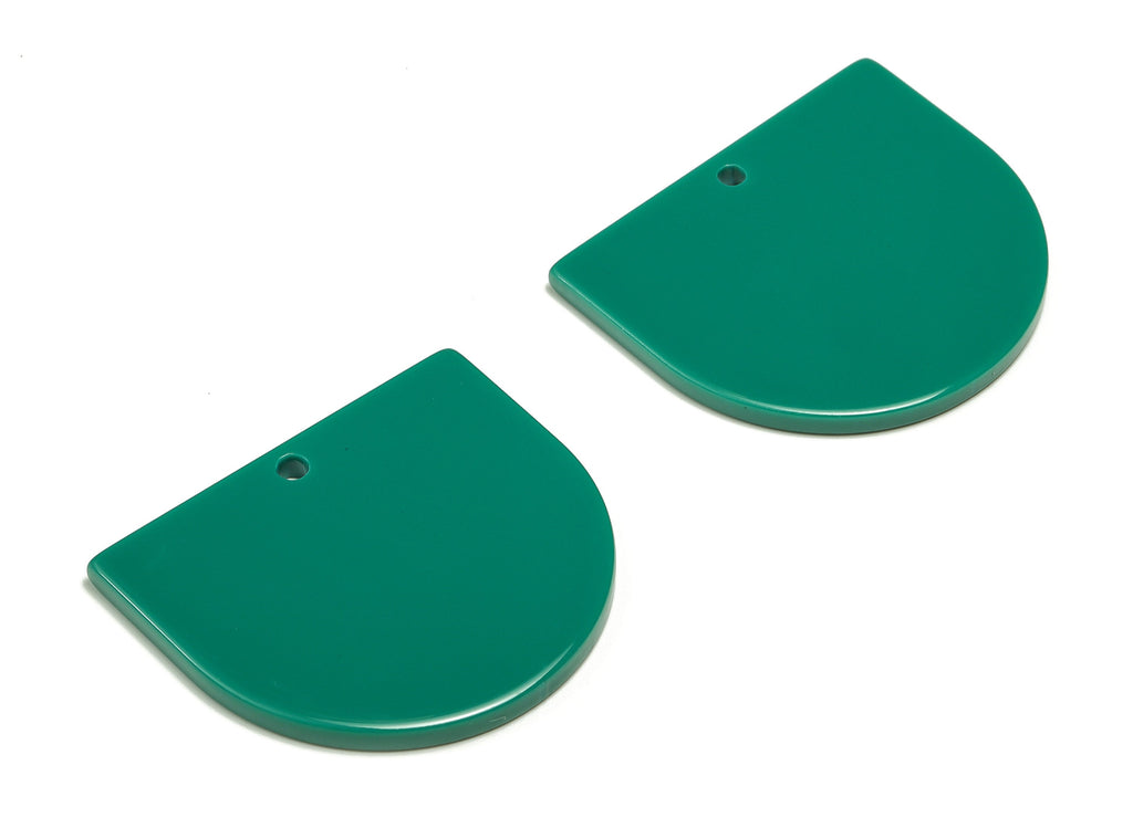 Acrylic D Earring Charms - Acrylic D Shape Pendant - Jewelry Supplies - Earring Finding - Color Code: A346 -33.53x29.29x2.38mm - AC1094-A346 - DOMEDBAZAAR