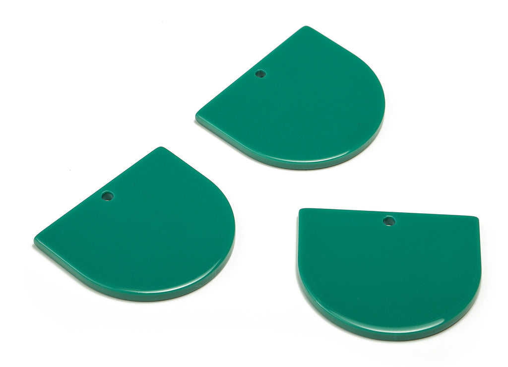 Acrylic D Earring Charms - Acrylic D Shape Pendant - Jewelry Supplies - Earring Finding - Color Code: A346 -33.53x29.29x2.38mm - AC1094-A346 - DOMEDBAZAAR