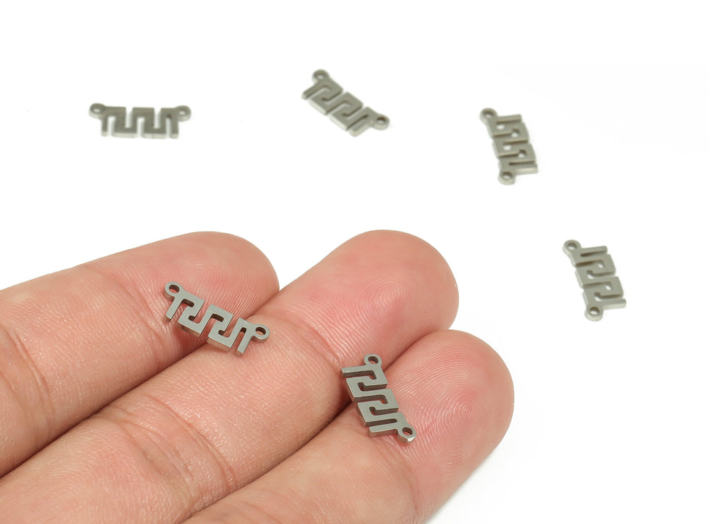 Stainless Steel Symbol Connector - Symbol Necklace Charms –Bracelet Connector - Jewelry Making Supplies - 13.52x5.53x0.95mm - SS1216 - DOMEDBAZAAR