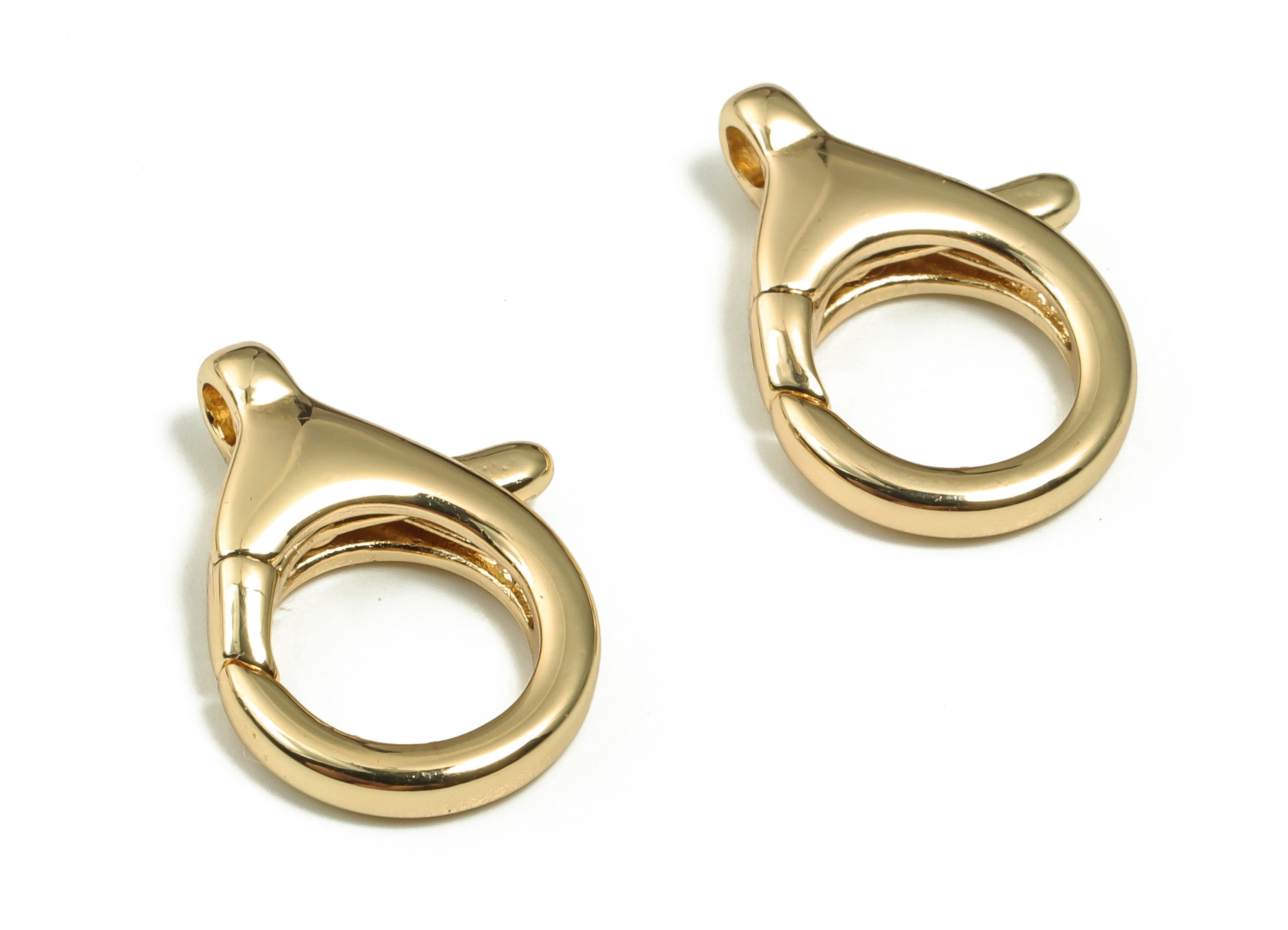 Brass Clips Parrot Clasp - Gold Lobster Clasps - 18K Real Gold Plated –  DOMEDBAZAAR
