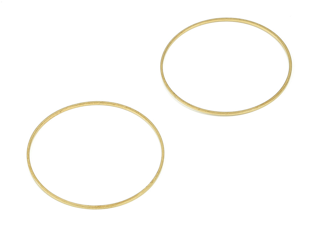 Raw Brass Circle Connector - Raw Brass Round Pendants - Closed Loop Rings - Earring Findings - Jewelry SuPPlies - 40x0.8x0.8mm - PP4137-40 - DOMEDBAZAAR