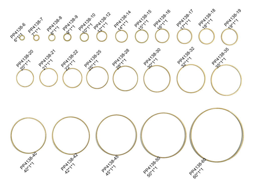 Brass Round Pendants - Brass Round Links - Raw Brass Circle Connector - Earring Findings - Jewelry SuPPlies - 20x1.0x1.0mm - PP4138-20 - DOMEDBAZAAR