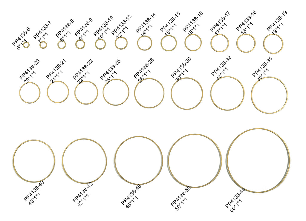 Brass Circle Connector - Raw Brass Round Pendants - Closed Loop Rings - Earring Findings - Jewelry SuPPlies - 15x1.0x1.0mm - PP4138-15 - DOMEDBAZAAR