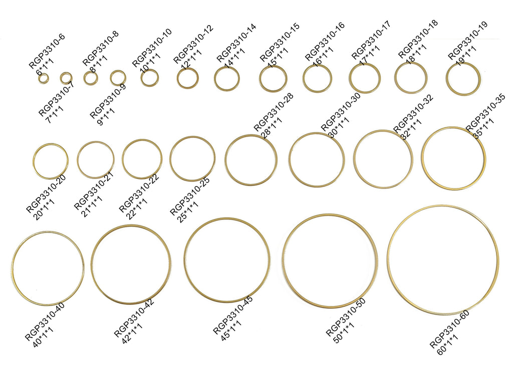 Gold Plated Circle Rings – Round Brass Circle Connectors – Round Links - 18K Real Gold Plated Brass – Jewelry Making - 19×1×1mm - RGP3310-19 - DOMEDBAZAAR
