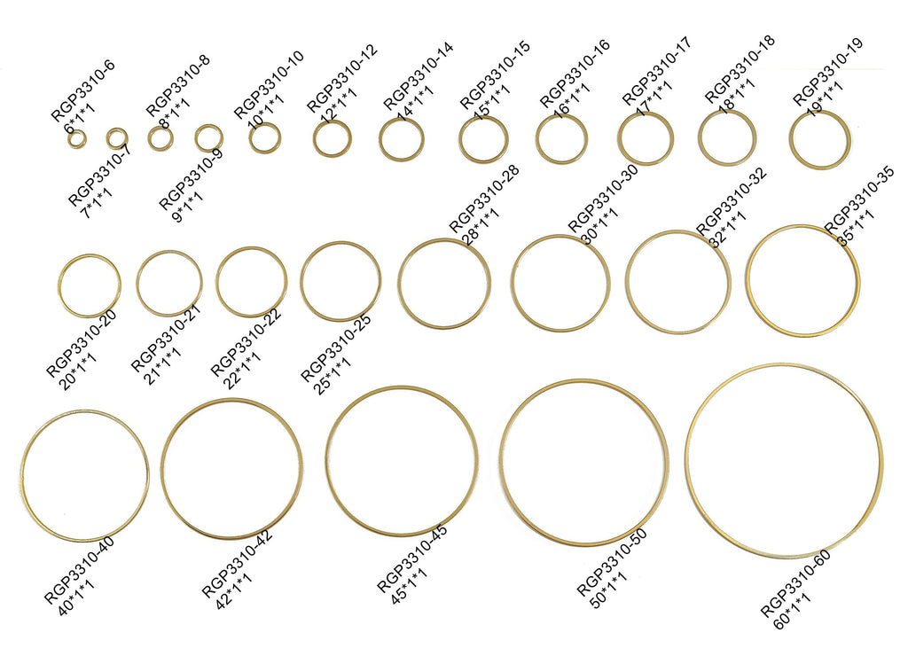 Brass Round Connector - Gold Round Links - Brass Circle Connector - 18K Real Gold Plated Brass - Jewelry Supplies - 10x1x1mm - RGP3310-10 - DOMEDBAZAAR