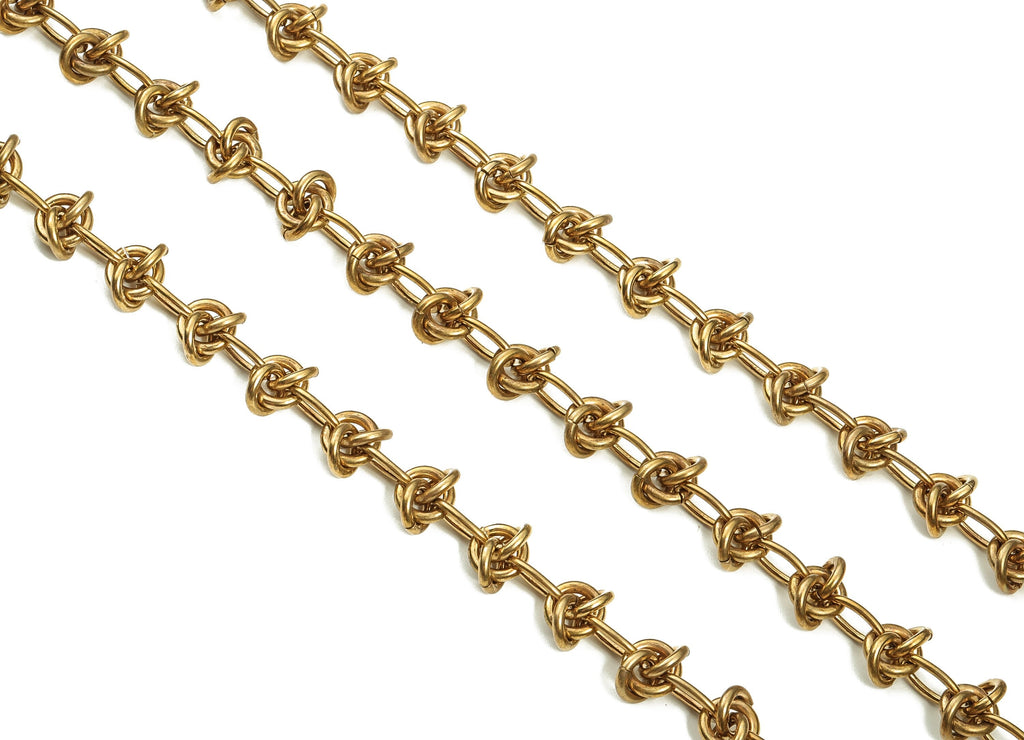 Brass Textured Oval Cable Chain - Round Link Cable Chain - Openlink Cable Chain  - For Necklace Bracelet 0.81&quot; x 0.46&quot; x 0.15&quot; CC1204 - DOMEDBAZAAR