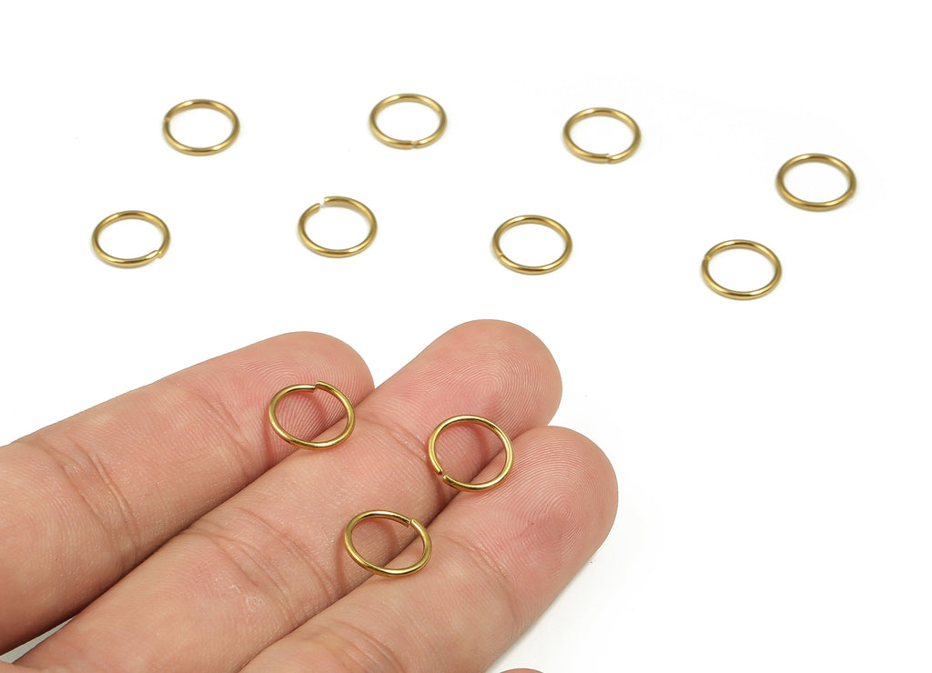 Brass Round Open Jump Rings- Raw Brass Circle Open Jump Rings - Brass Earring Findings- Jewelry Making Supplies - 10.17x10.17x0.99mm- PP4360 - DOMEDBAZAAR