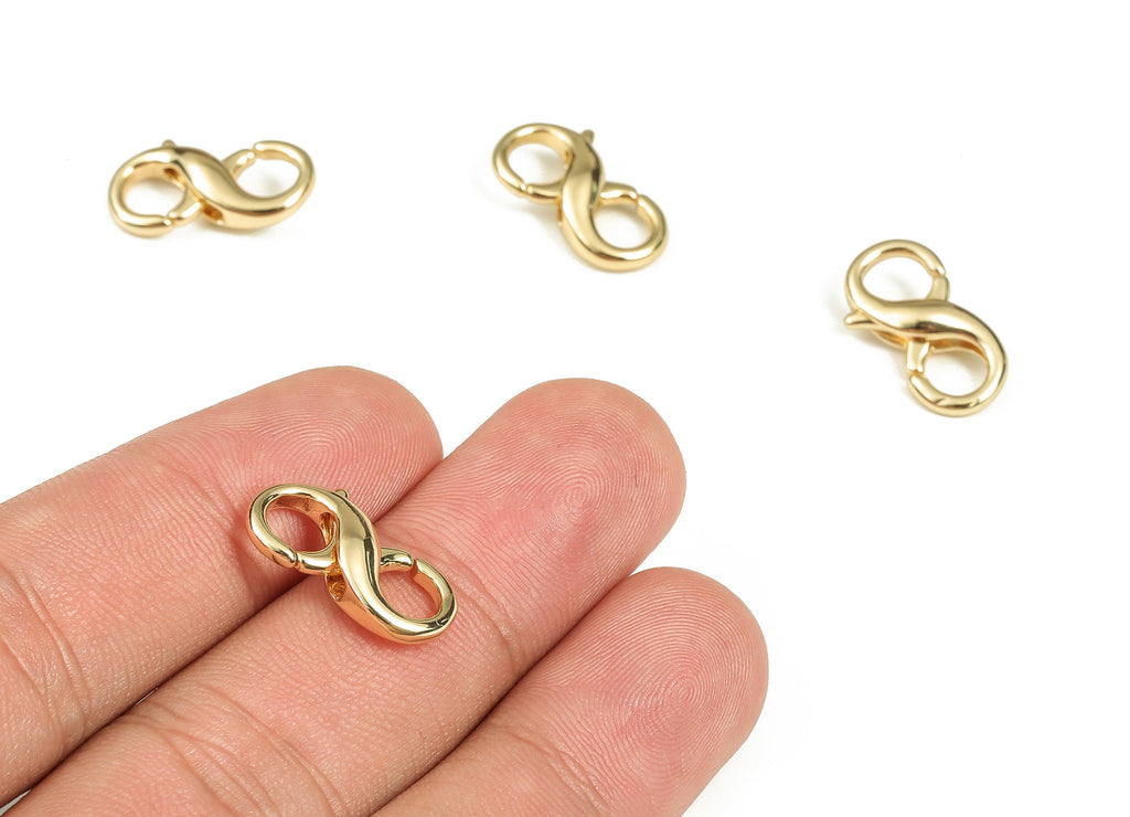 Brass Clips Parrot Clasp - Gold Parrot Clasps - Gold Lobster Clasps - Claw Clasp - 18K Real Gold Plated Brass - 18.07x10.41x4.61mm - RGP3628 - DOMEDBAZAAR