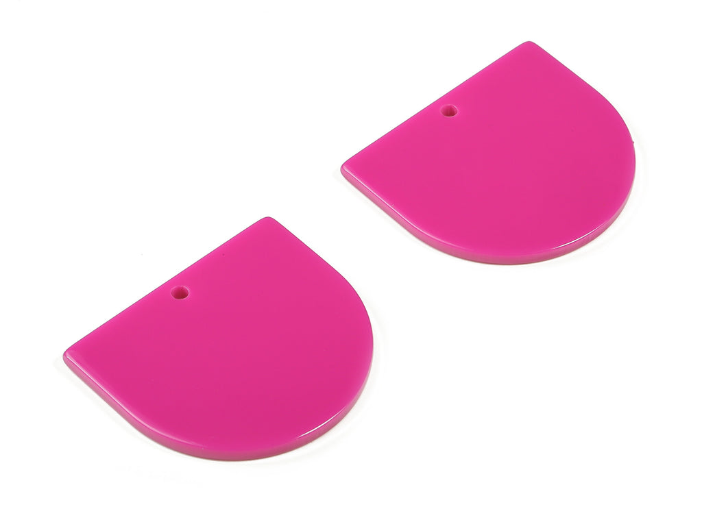 Acrylic D Earring Charms - Acrylic D Shape Pendant - Jewelry Supplies - Earring Finding - Color Code: A676 -33.61x29.24x2.50mm - AC1094-A676 - DOMEDBAZAAR