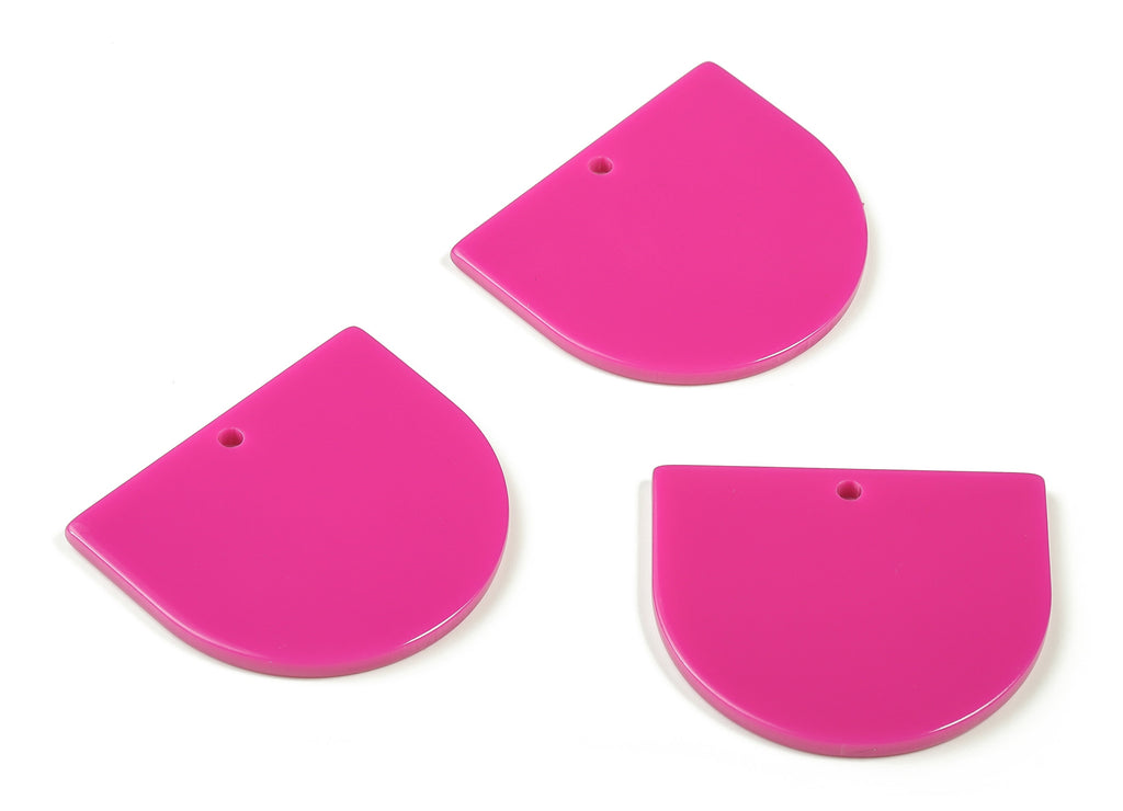 Acrylic D Earring Charms - Acrylic D Shape Pendant - Jewelry Supplies - Earring Finding - Color Code: A676 -33.61x29.24x2.50mm - AC1094-A676 - DOMEDBAZAAR