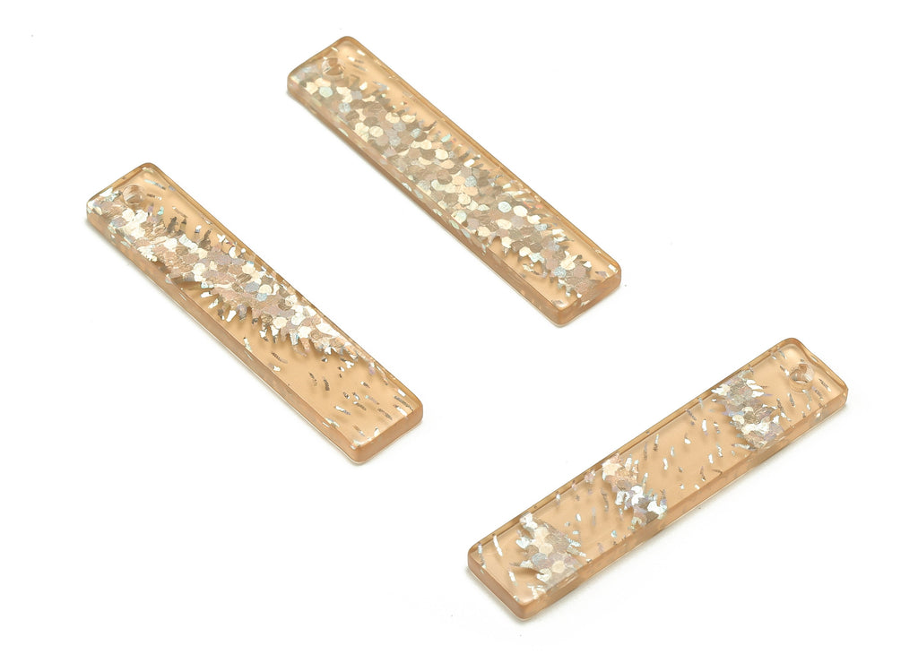 Acrylic Bar Earrings Charms - Thin Bar Rectangle Pendant - Long Strip Earrings Findings - Color Code: A686 - 34.16x7.09x2.36mm - AC1026-A686 - DOMEDBAZAAR