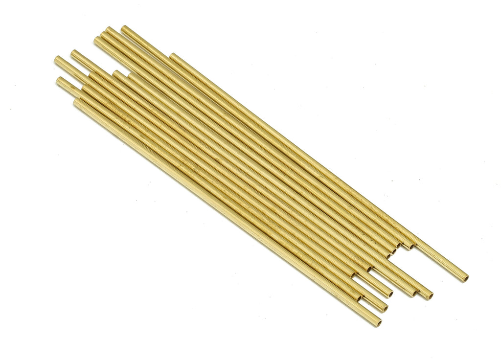 Round Brass Himmeli Tubes - Raw Brass Himmeli DIY Tube Beads - Circle Pipes for Geometric Shapes - For Air Plants -1.5x0.2x70mm- PP4567-70 - DOMEDBAZAAR