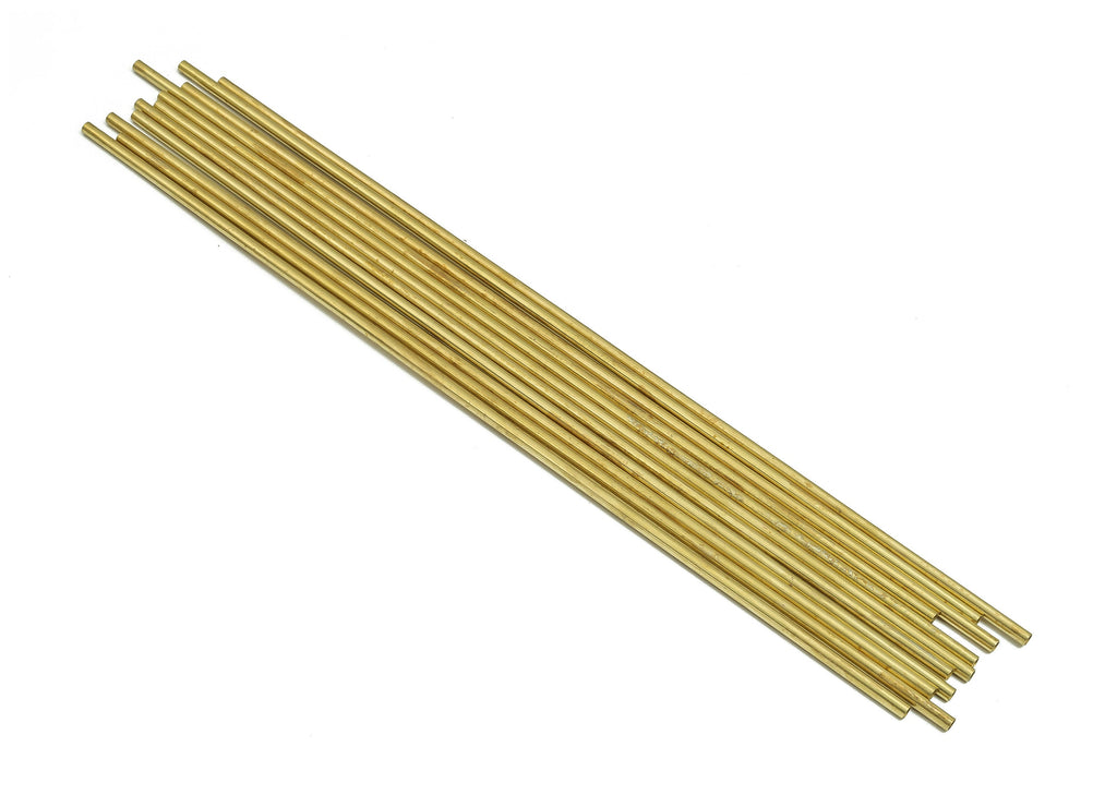 Round Brass Himmeli Tubes - Raw Brass Himmeli DIY Tube Beads - Circle Pipes for Geometric Shapes - For Air Plants -2.5x0.2x190mm- PP4569-190 - DOMEDBAZAAR
