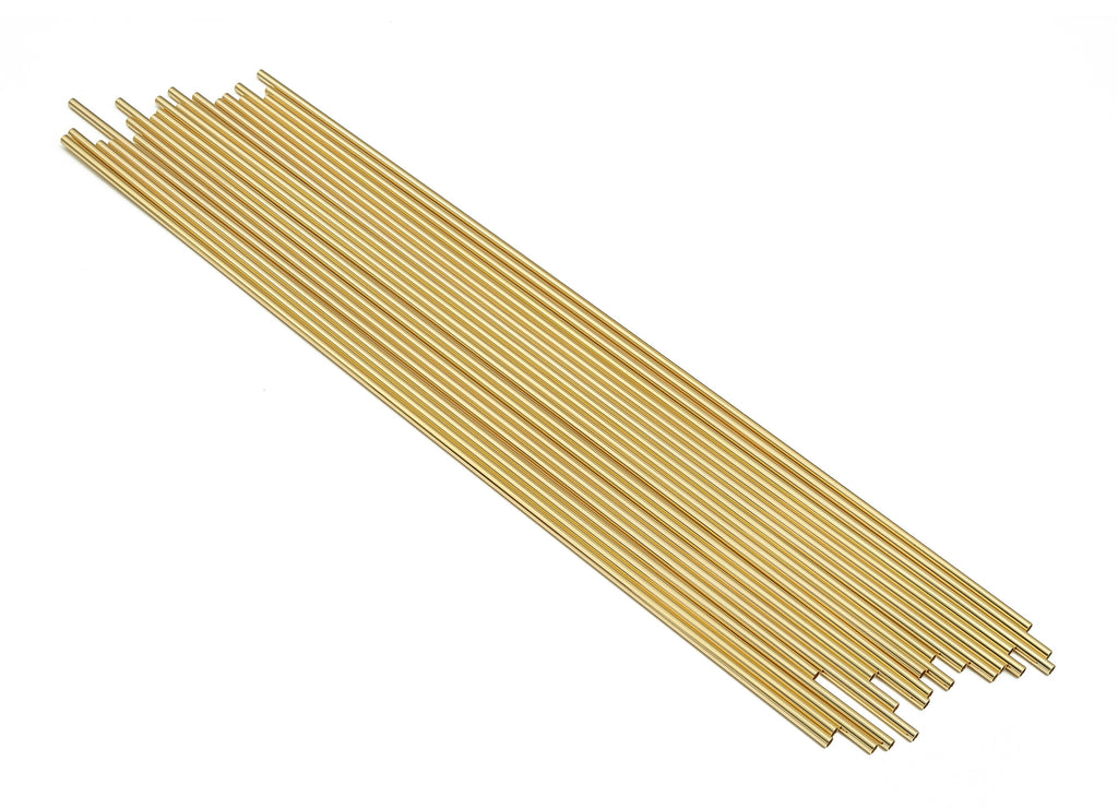 Brass Himmeli Tubes -Brass Himmeli DIY Tube Beads - Geometric Shapes - For Air Plants - 18k Real Gold Plated Brass -3x0.2x300mm- RGP4050-300 - DOMEDBAZAAR
