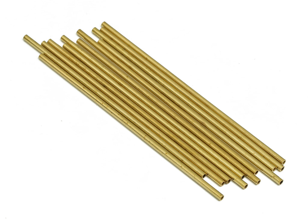 Round Brass Himmeli Tubes - Raw Brass Himmeli DIY Tube Beads - Circle Pipes for Geometric Shapes - For Air Plants -1.5x0.2x60mm- PP4567-60 - DOMEDBAZAAR