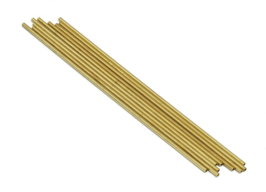 Round Brass Himmeli Tubes - Raw Brass Himmeli DIY Tube Beads - Circle Pipes for Geometric Shapes - For Air Plants -1.5x0.2x100mm- PP4567-100 - DOMEDBAZAAR