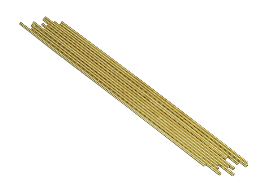 Round Brass Himmeli Tubes - Raw Brass Himmeli DIY Tube Beads - Circle Pipes for Geometric Shapes - For Air Plants -2.5x0.2x225mm- PP4569-225 - DOMEDBAZAAR