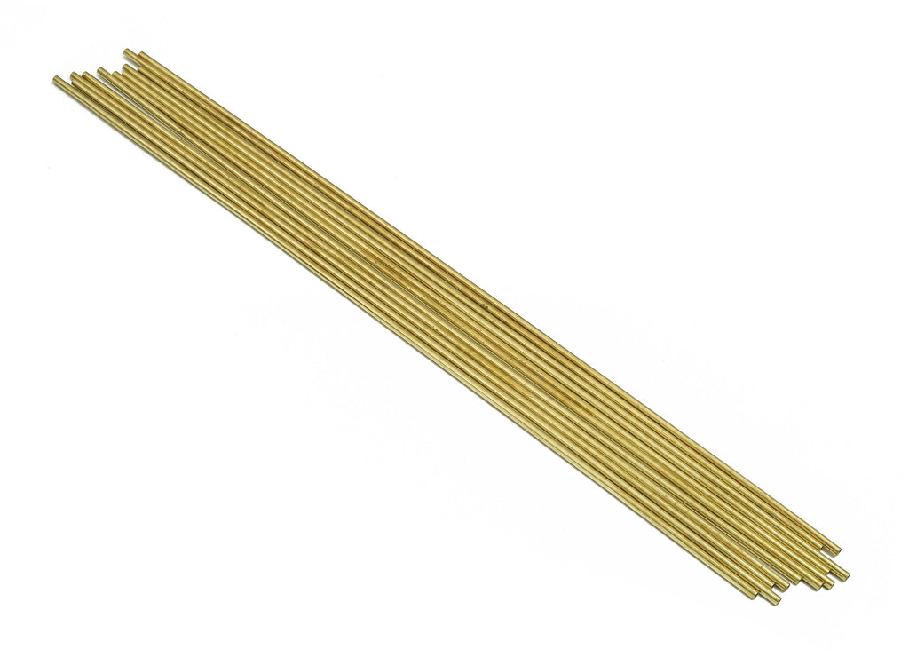 Round Brass Himmeli Tubes - Raw Brass Himmeli DIY Tube Beads - Circle Pipes for Geometric Shapes - For Air Plants -2.5x0.2x275mm- PP4569-275 - DOMEDBAZAAR