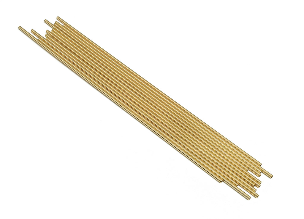 Brass Himmeli Tubes - Brass Himmeli DIY Tube Beads - Geometric Shapes - For Air Plants - 18k Real Gold Plated Brass -2x0.2x170mm-RGP4048-170 - DOMEDBAZAAR
