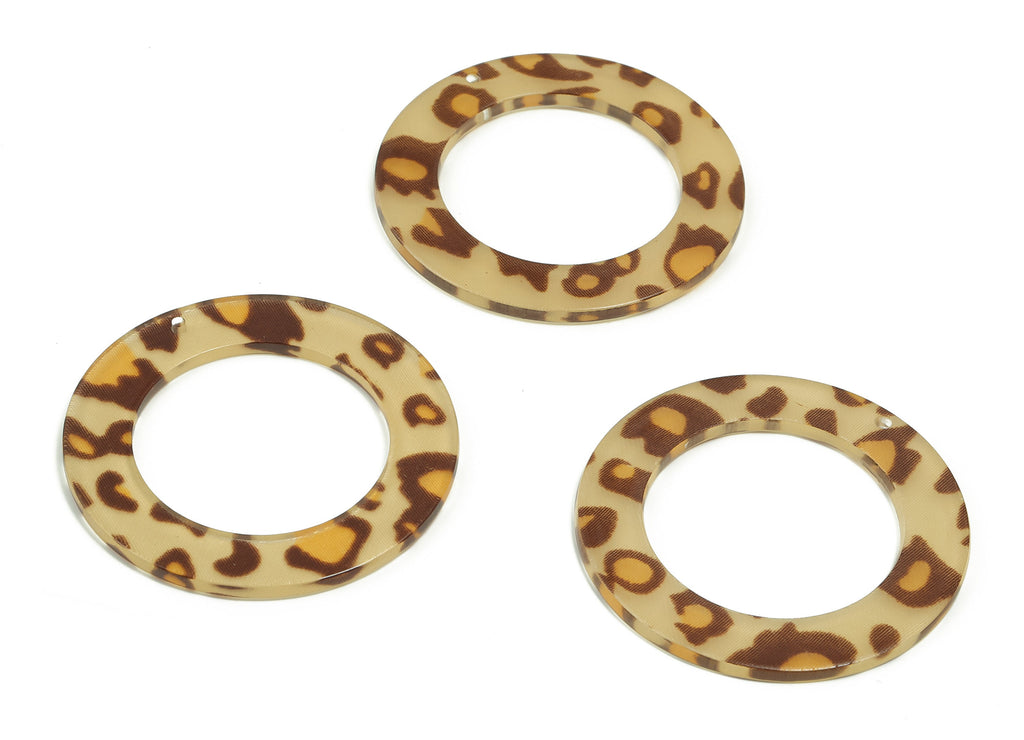 Acetate Circle Earring Charms - Acetate Hoop Pendant for Big Circle - Jewelry Supplies - Color Code: A714 - 47.42x47.4x2.17mm - AC1245-A714 - DOMEDBAZAAR