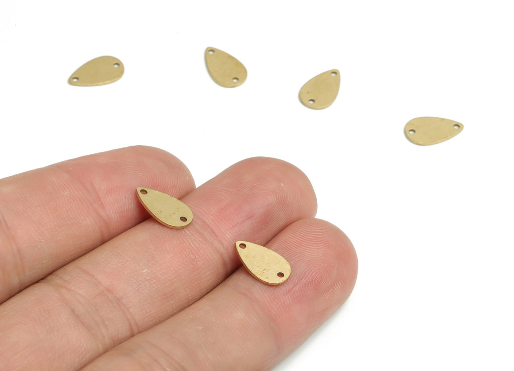 Stamping Blank Brass Drop Earring Connectors - Raw Brass Drop Charms and Pendant - Jewelry Making Supplies - 10.71x6.44x0.61mm - PP4802 - DOMEDBAZAAR