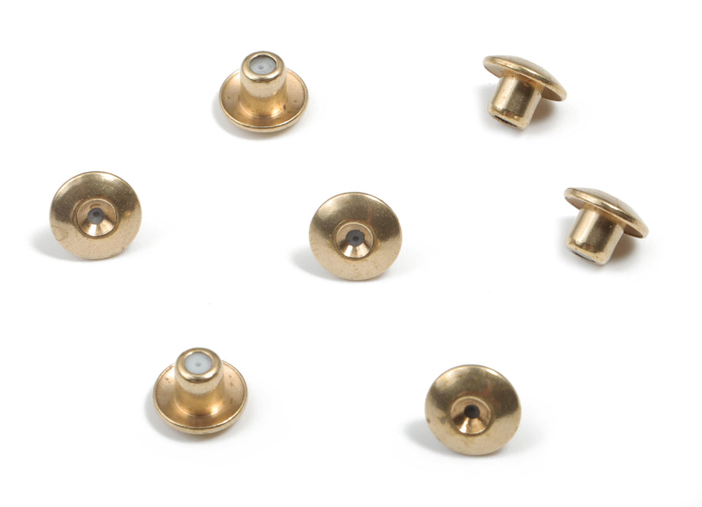 Raw Brass Earring Stopper Silicon - Ear Nuts - Ear Wire Backs - Earring Findings - Jewellery Making Supplies - 6.92x4.88x3.63mm - PP4913 - DOMEDBAZAAR