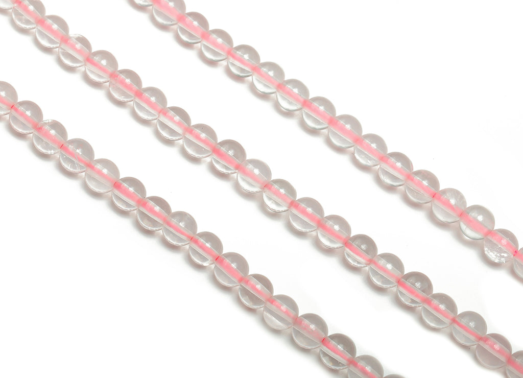 Crystal Powder Round Beads 4mm - 15.5 inch - Round Gemstone Beads - Natural Stone Beads - 4x4mm - NS1531 - DOMEDBAZAAR