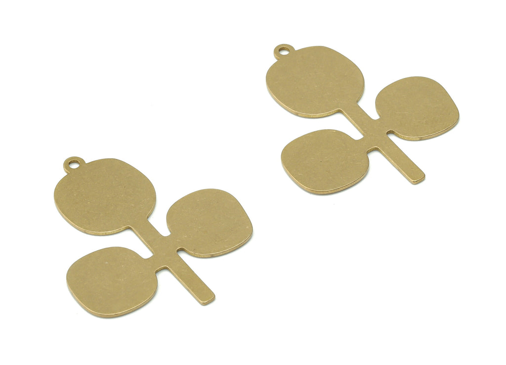 Personalized stamping blank - 3 Rounds Brass Earring Charms - Raw Brass 3 Rounds Pendant - Geometry Pendant - 32.25x27.31x0.64mm - PPA0493 - DOMEDBAZAAR