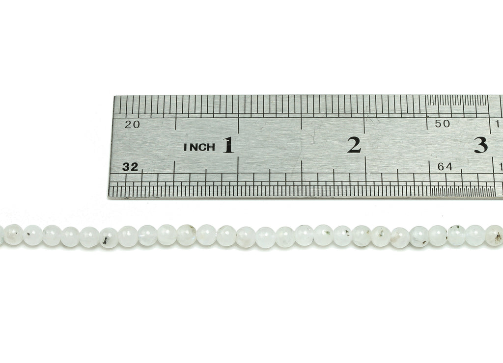 Blue Moonstone Round Beads 4mm - 15.5 inch - Round Gemstone Beads -  Natural Stone Beads - 4x4mm - NS1463 - DOMEDBAZAAR