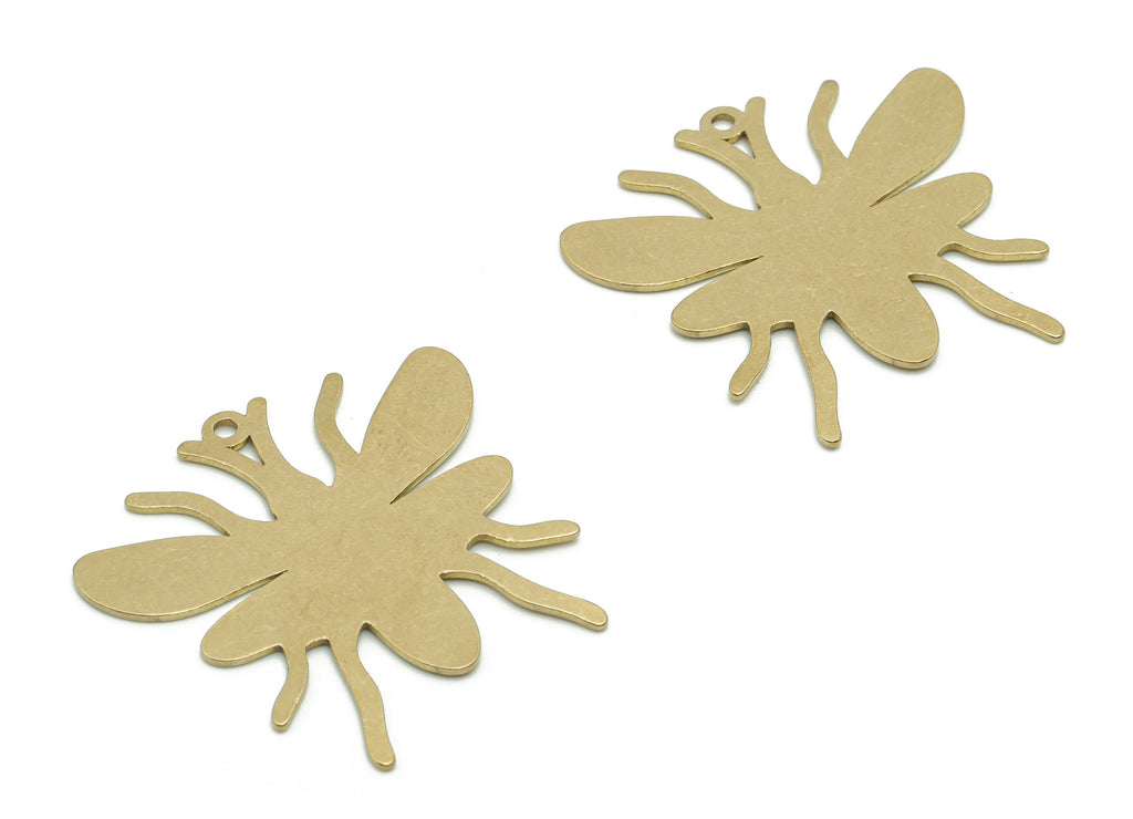 Personalized Stamping Blank - Brass Moth Earring Charms - Raw Brass Moth Pendant - Jewelry Making Supplies - 29.76x28.99x0.66mm - PPA0537 - DOMEDBAZAAR