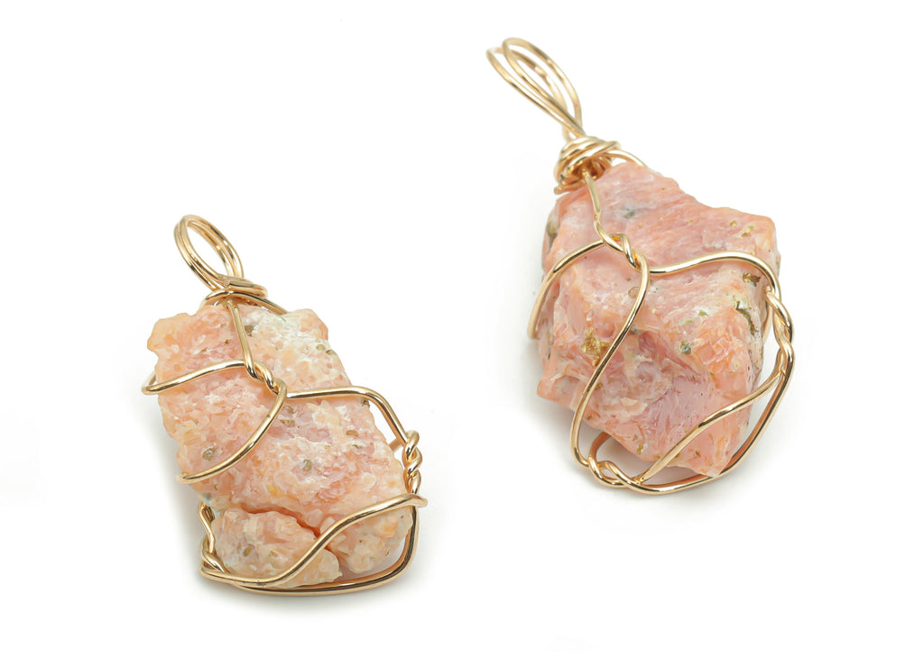 Sunstone Palm Stone Charms - Brass Irregular Frame Pendant - Iron Loop - Natural Stone - Gold Tone Plated Brass – 28.19x9.04x7.22mm – NS1581 - DOMEDBAZAAR