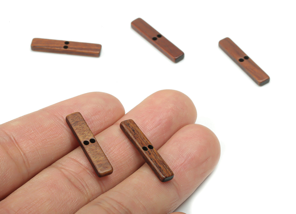 Natural Wooden Stick Earring Connectors - Natural Wooden Stick Charms and Pendant - DIY Jewelry Making Supplies - 23.62x4.71x2.65mm - BB1140 - DOMEDBAZAAR