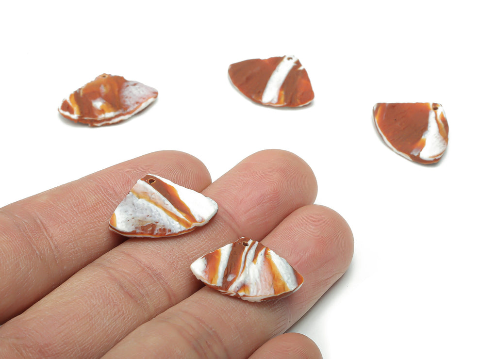 Polymer Clay Triangle Earring Charms - Polymer Clay Triangle Pandant - Quarter Round Charm - Jewelry Handmade - 21.47x16.67x3.02mm - PC2336 - DOMEDBAZAAR