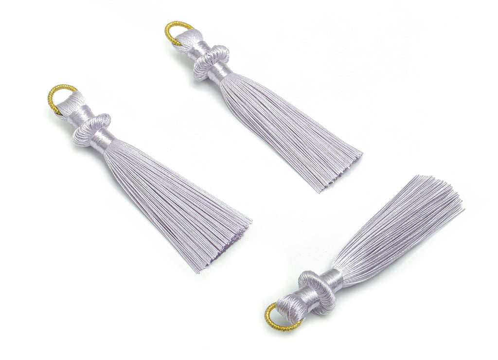 Silky Tassel Earring With Loop - Lilac Earring Tassels  - Luxe Tassel - Boho Tassel - Jewelry Making Supplies - 77.3x13.15x6.38mm - TS1129F - DOMEDBAZAAR