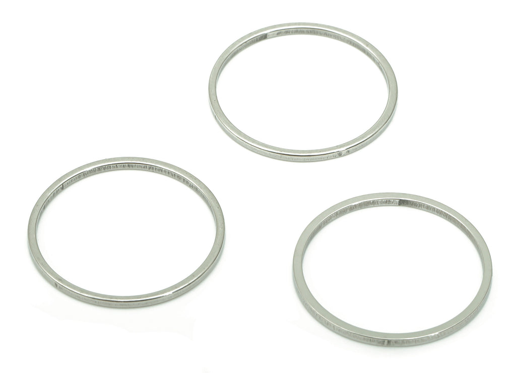 Stainless Steel 201 Round Hoop Connector - 19*1*1mm - Stainless Steel 201 Circle Ring Links - Jewelry Supplies - 18.78x18.78x1mm - SS1367-19 - DOMEDBAZAAR