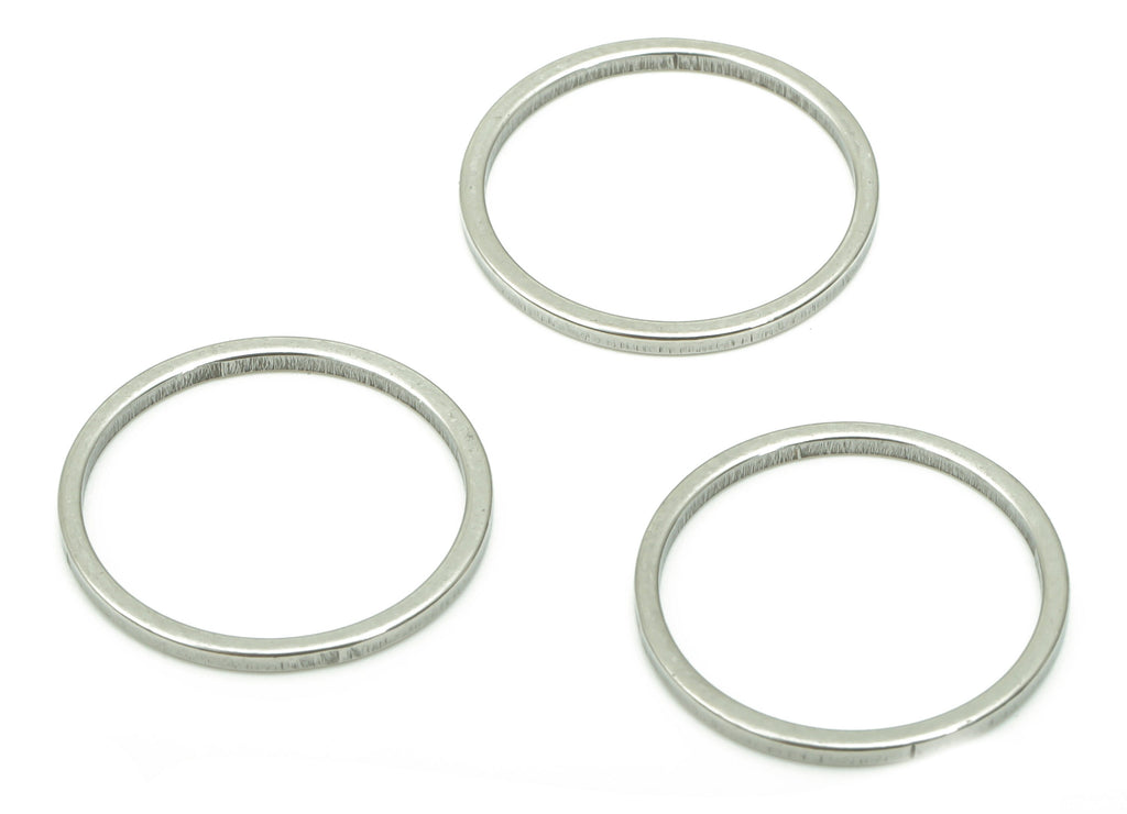 Stainless Steel 201 Round Hoop Connector - 15*1*1mm - Stainless Steel 201 Circle Ring Links - Jewelry Supplies - 14.87x14.87x1mm - SS1367-15 - DOMEDBAZAAR