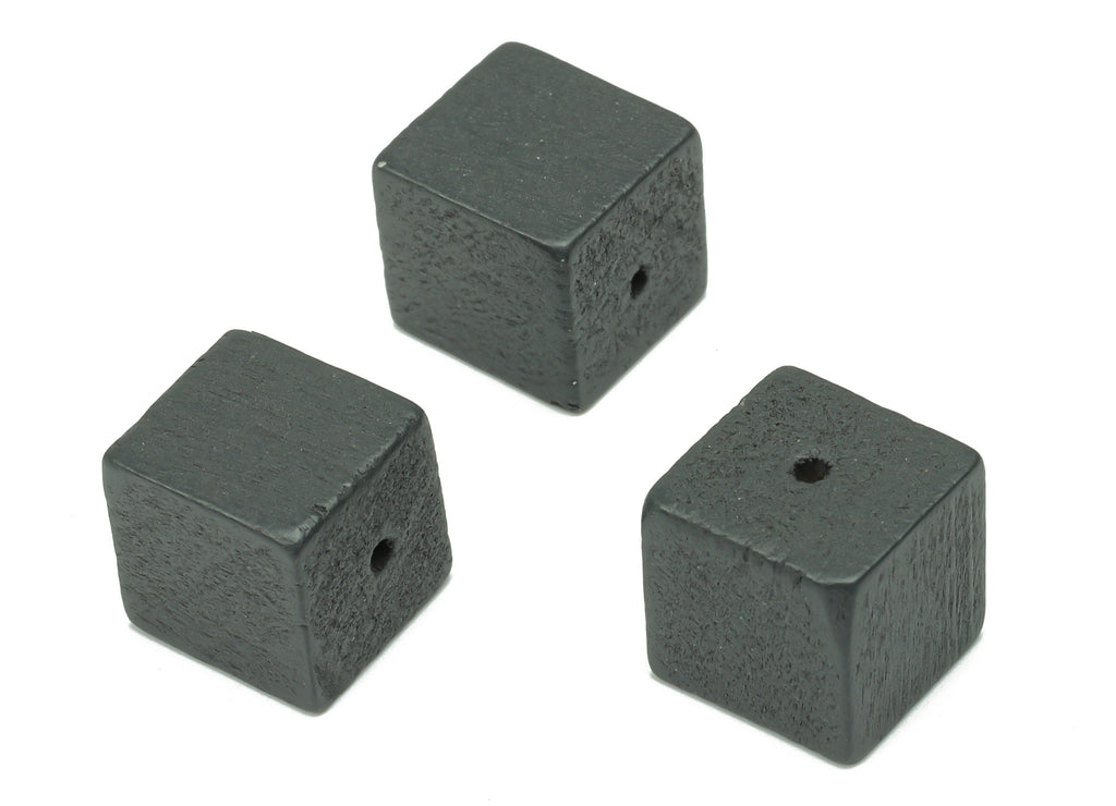 Hemu Wood Square Earring Connector - Hemu Wood Square Cube Beads - DIY Jewelry Making Supplies - 11.7x11.7x11.7mm - BB1205 - DOMEDBAZAAR