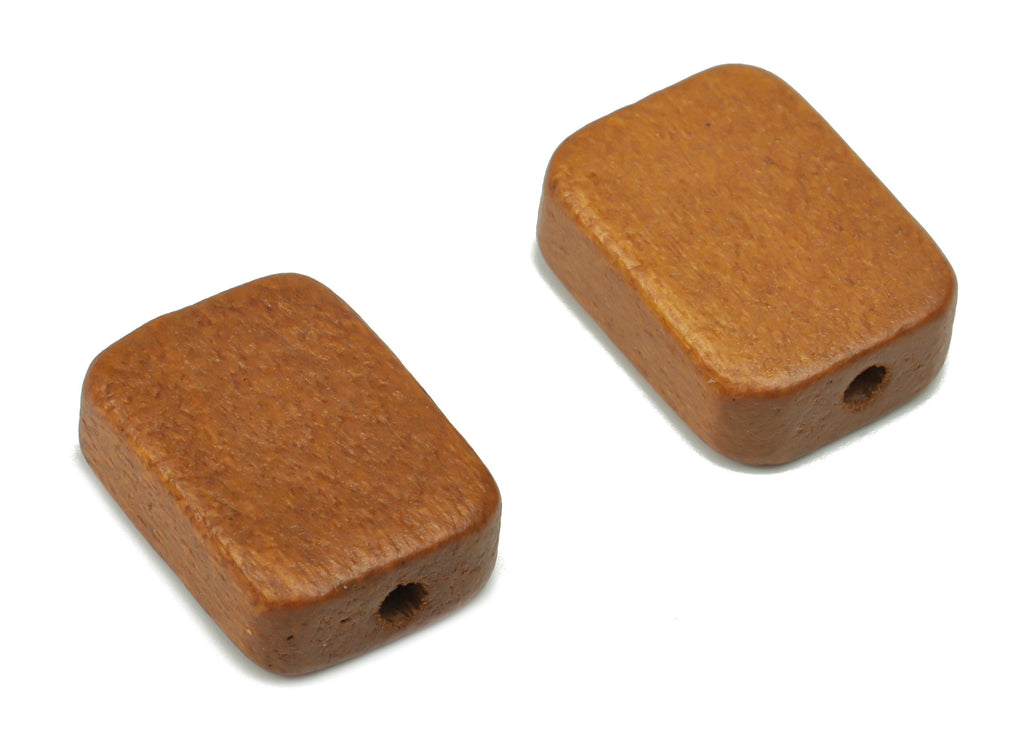 Hemu Wood Rectangle Earring Connector - Hemu Wood Rectangle Charms and Beads - DIY Jewelry Making Supplies - 13.1x9.82x4.29mm - BB1184B - DOMEDBAZAAR
