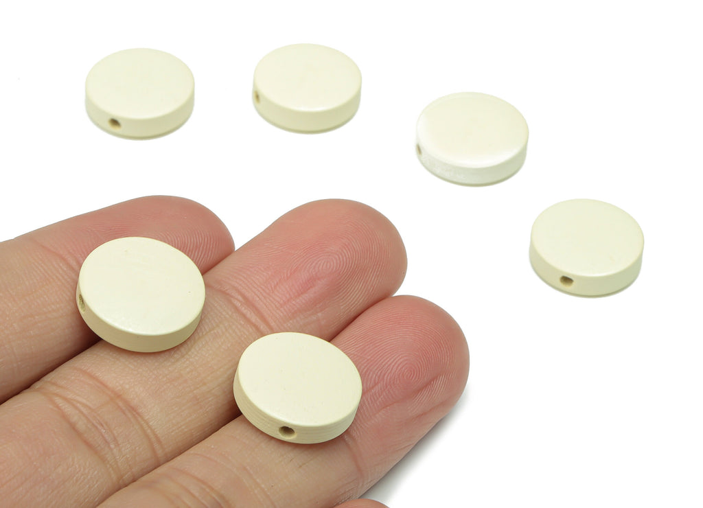 Hemu Wood Round Earring Connector - Hemu Wood Circle Charms and Beads - DIY Jewelry Making Supplies - 14.9x14.9x4.57mm - BB1185B - DOMEDBAZAAR