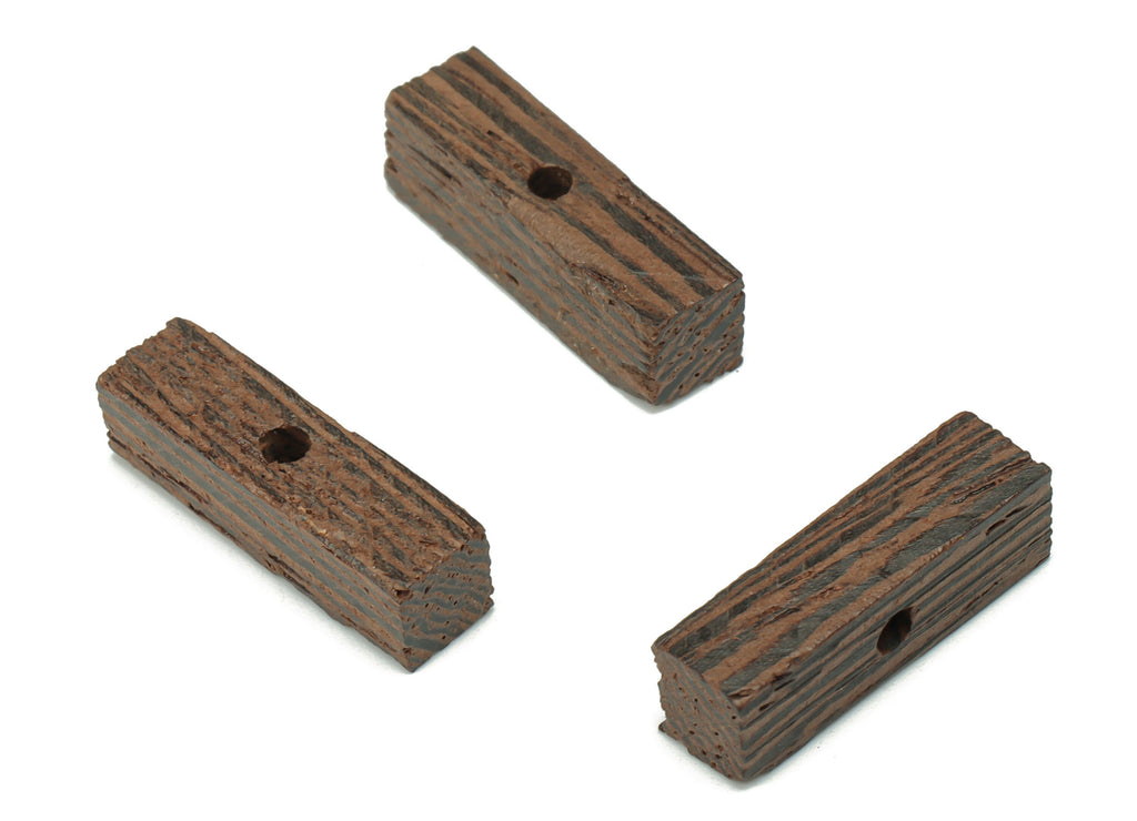 Wenge Wood Stick Earring Connector - Wenge Wood Stick Charms and Beads - DIY Jewelry Making Supplies - 18x5.08x4.98mm - BB1206 - DOMEDBAZAAR