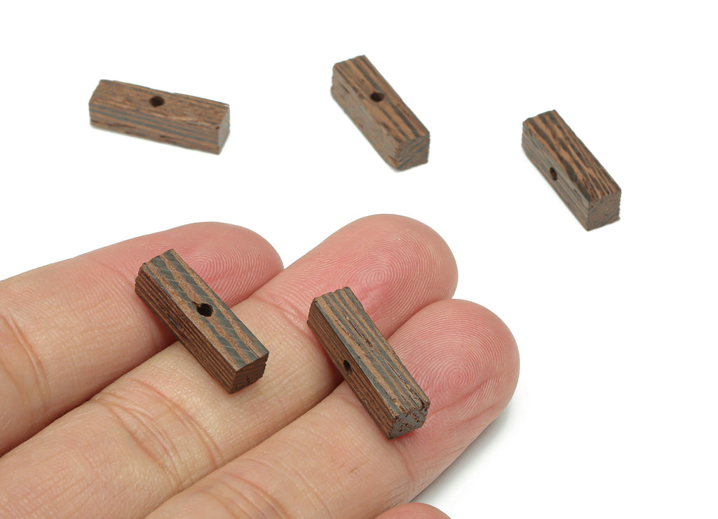 Wenge Wood Stick Earring Connector - Wenge Wood Stick Charms and Beads - DIY Jewelry Making Supplies - 18x5.08x4.98mm - BB1206 - DOMEDBAZAAR