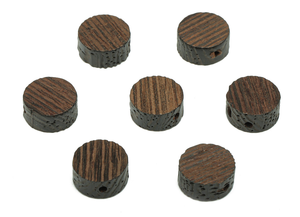 Hemu Wood Mini Round Earring Connector - Hemu Wood Mini Circle Charms and Beads - DIY Jewelry Making Supplies - 21.78x9.76x7.05mm - BB1212 - DOMEDBAZAAR