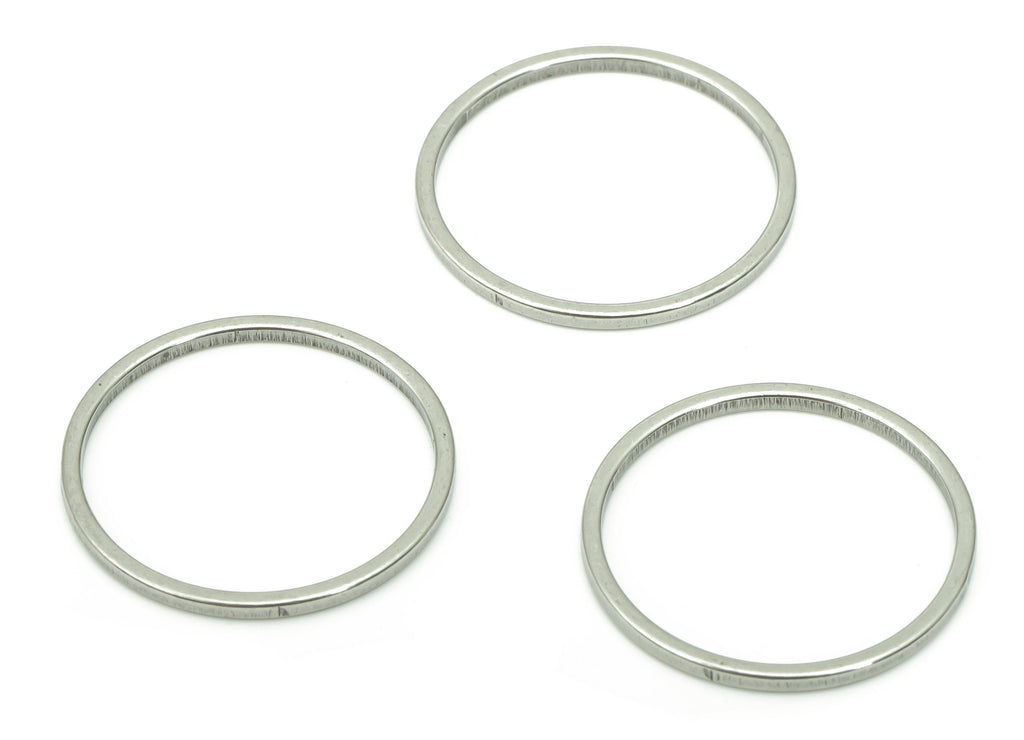 Stainless Steel 201 Round Hoop Connector - 17*1*1mm - Stainless Steel 201 Circle Ring Links - Jewelry Supplies - 16.83x16.83x1mm - SS1367-17 - DOMEDBAZAAR