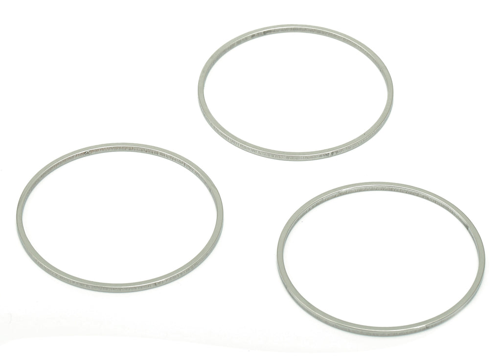 Stainless Steel 201 Round Hoop Connector - 30*1*1mm - Stainless Steel 201 Circle Ring Links - Jewelry Supplies - 29.79x29.79x1mm - SS1367-30 - DOMEDBAZAAR