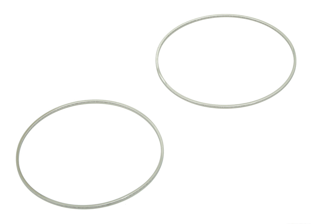 Stainless Steel 201 Round Hoop Earring Connector - 50*0.8*0.8mm - Stainless Steel 201 Circle Ring Links - 49.72x49.72x0.77mm - SS1368-50 - DOMEDBAZAAR