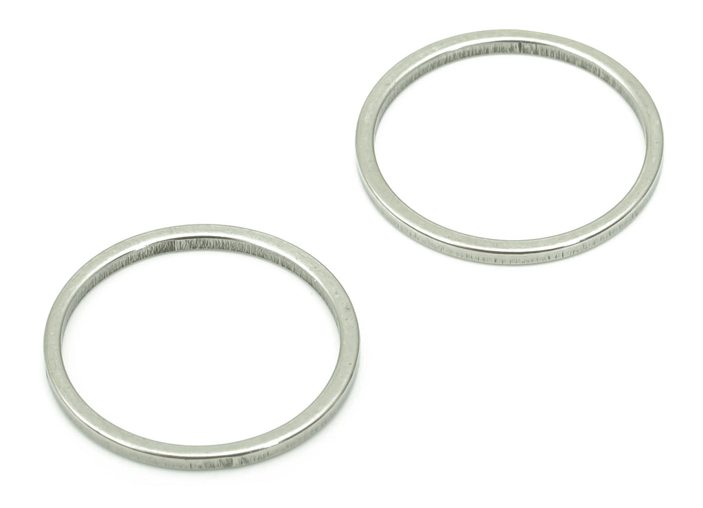 Stainless Steel 201 Round Hoop Connector - 15*1*1mm - Stainless Steel 201 Circle Ring Links - Jewelry Supplies - 14.87x14.87x1mm - SS1367-15 - DOMEDBAZAAR
